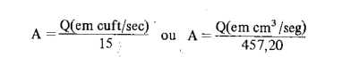 Fórmula A = Q / 457.20