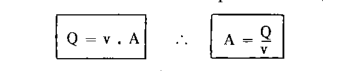 Cálculo da área de pressão para 6 l/min.